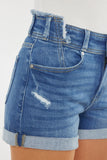 Kancan High Rise Distress Short