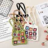 Crochet Granny Square Mini Tote Bag