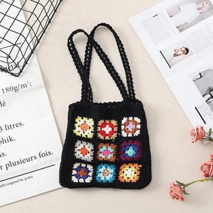 Crochet Granny Square Mini Tote Bag