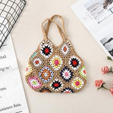 Crochet Granny Round Mini Tote Bag