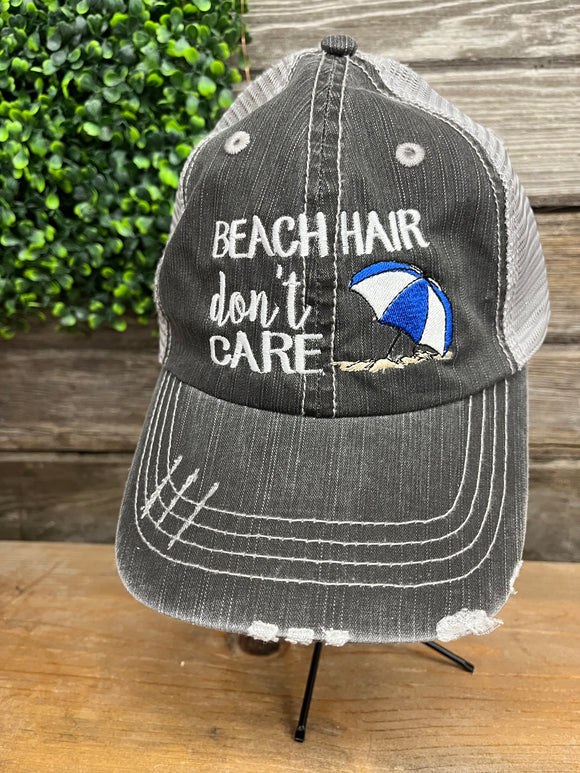 Beach Hair Don't Care Trucker hat