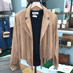 Shania Faux Suede Fringe Jacket
