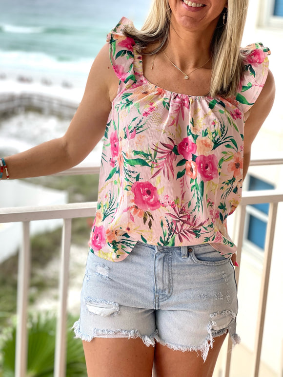 Lyla Floral Flutter Top