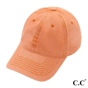Acid Wash Cotton Baseball Cap
