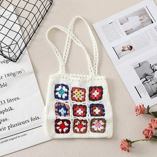 Crochet Granny Square Mini Tote Bag